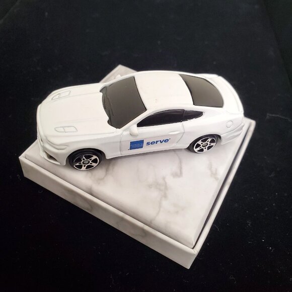 Maisto 2015 Ford Mustang GT Diecast Car White Jackson Hewitt Tax ServeLogo Promo - Picture 3 of 14